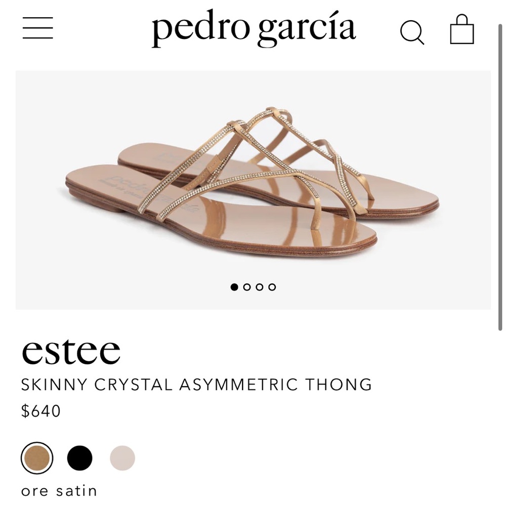 Pedro Garcia Estee Skinny Crystal Asymmetric Thong